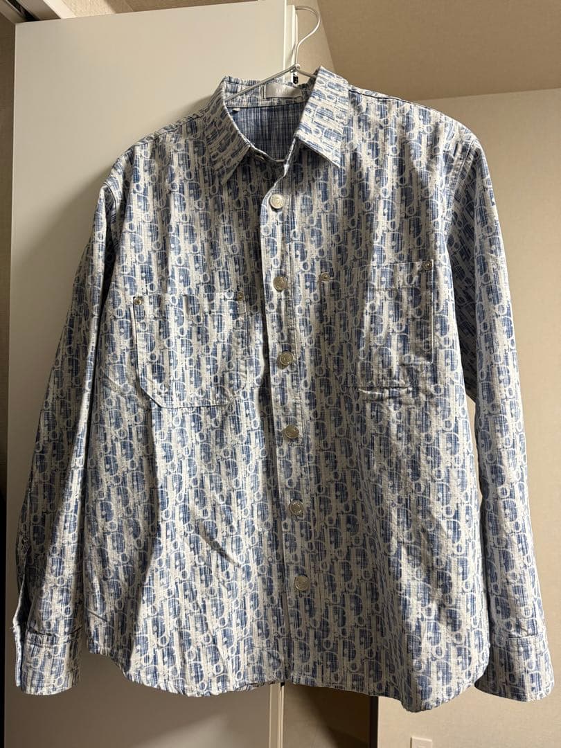 Dior 長袖シャツ 青白パターン