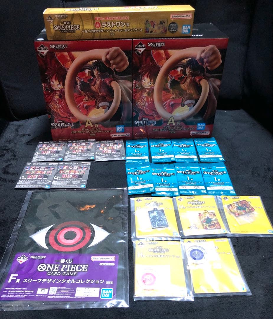 一番くじ A賞ルフィ　ラストワン賞 デザインプレイマット＆マットケース