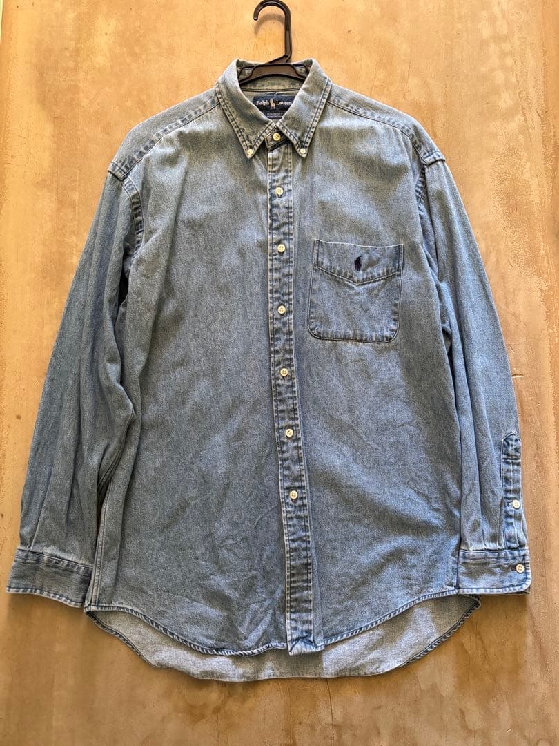 ラルフローレン THE BIG B.D Shirt デニムシャツ　M 青ポニー