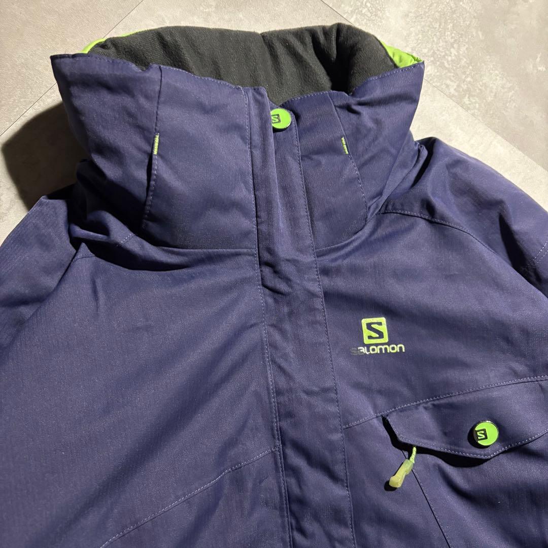 完品 00s SALOMON サロモン マウンテンパーカー パフジャケット 紺色