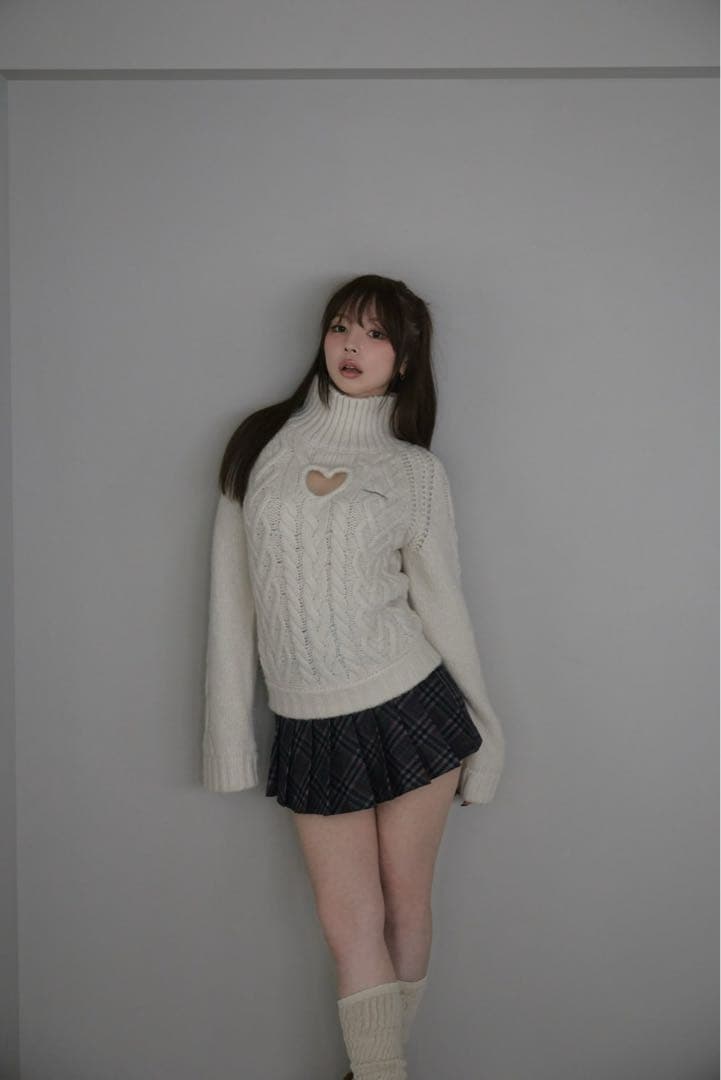 トップス Mary heart knit tops andmary