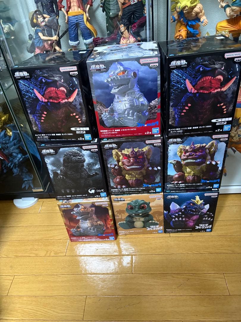 鎮座獣 東宝怪獣シリーズ フィギュア　9点セット ゴジラ ガメラ メカゴジラ 東宝怪獣シリーズ 鎮座獣 メカゴジラ（1974） 【バンプレスト】