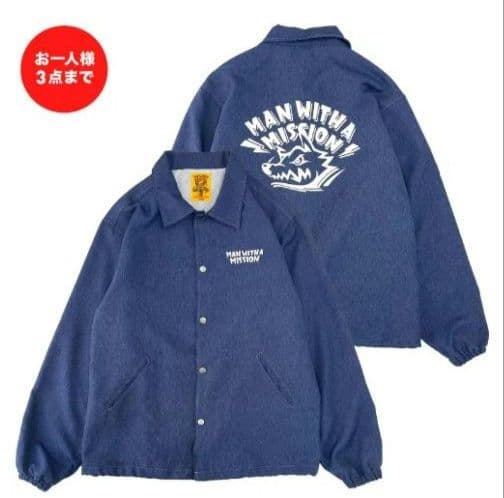 MAN WITH A MISSION　デニム風コーチジャケット　XL デニム風コーチジャケット〈15thアニバーサリーモデル〉 - MWAM Web Shop