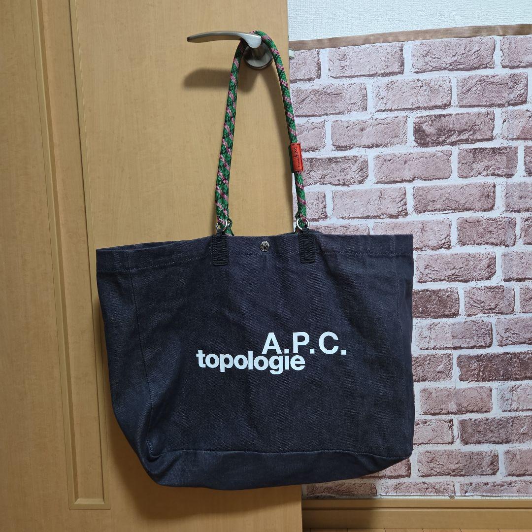A.P.C. × topologie ネイビー トートバッグ完売品　大容量レア