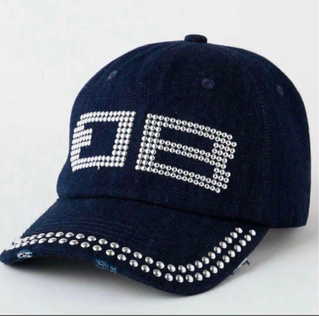 BEEDEN BD STUDS DAMAGE CAP ダークブルー デニム
