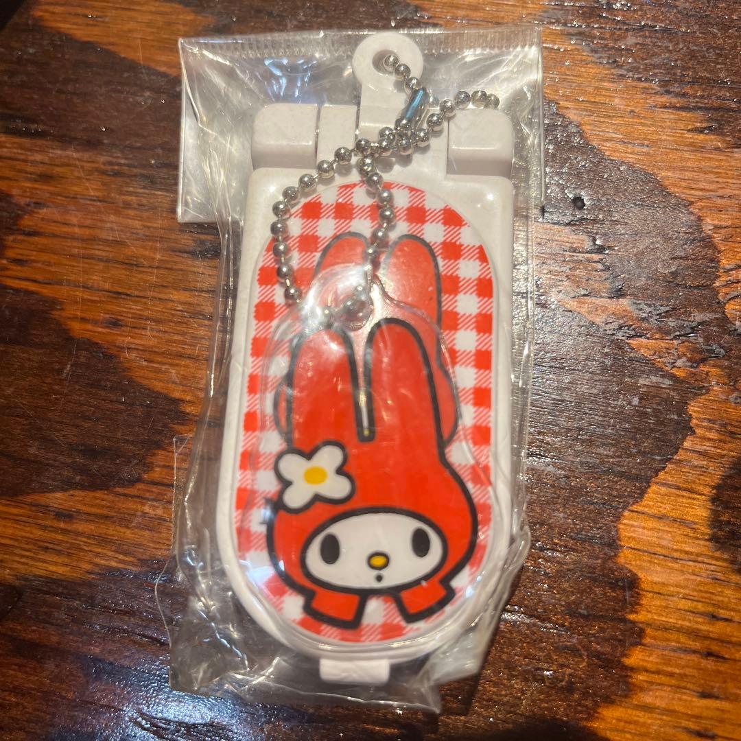 マイメロディ チェック柄ストラップ 1997年物 ゆめかわ バニラポップ 生地 チェック柄ユニコーン ピンク｜オックス