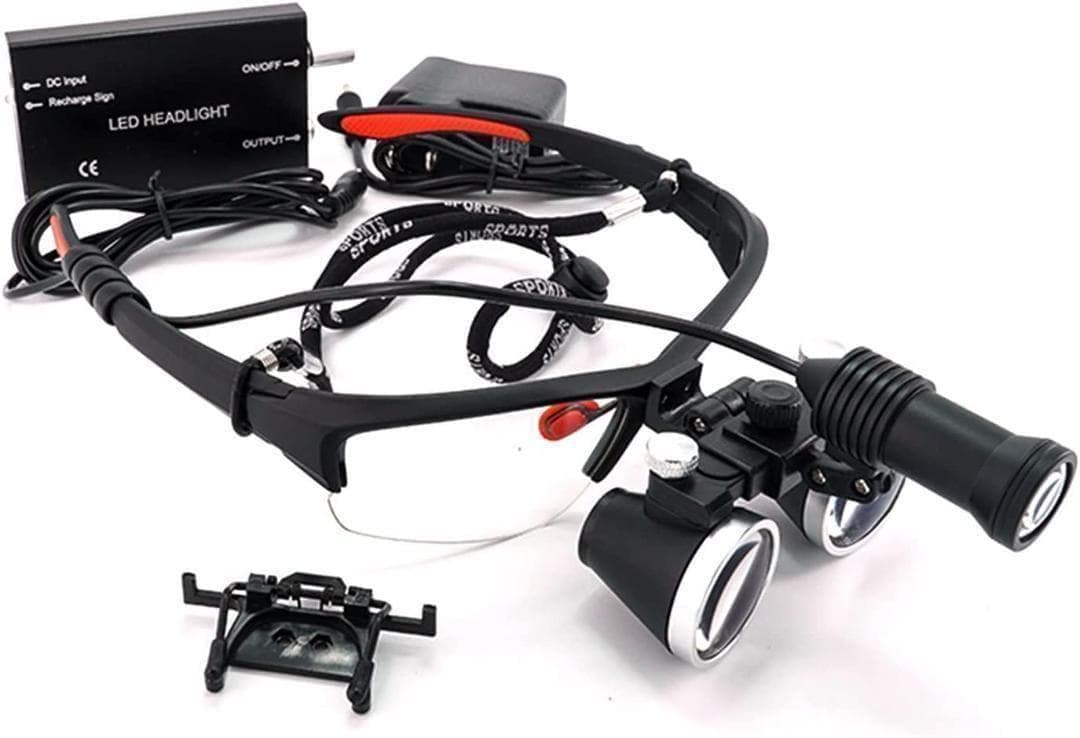 新品　デンタル ルーペ 2.5倍 黒ライト付 歯科 拡大鏡 角度調整可能 DIY