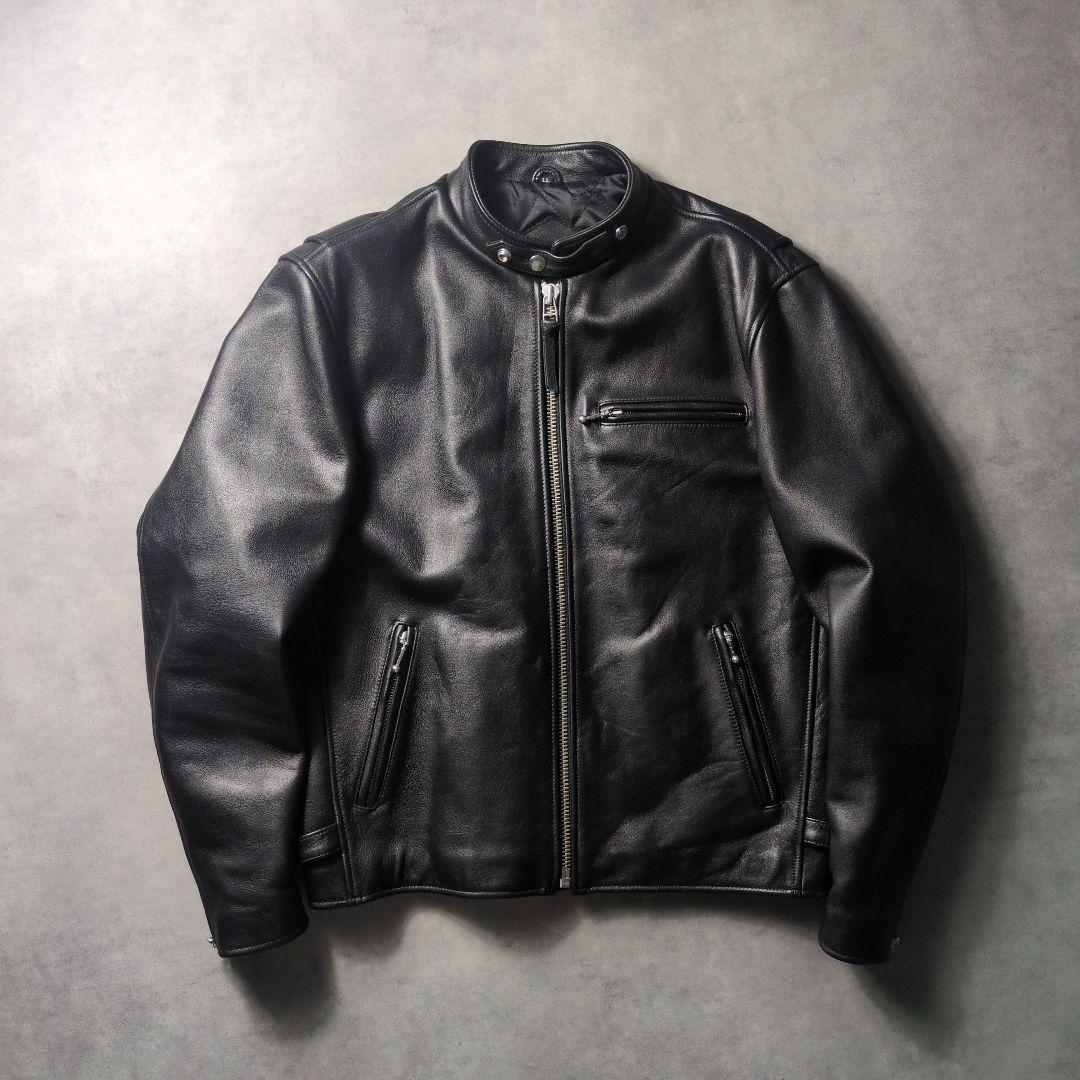 USA製 カウレザー Wind Armor シングルライダースジャケット XL レザーショップニチワ】シングルライダースレザージャケット Wind