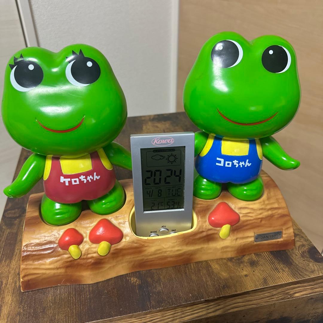 コーワ　ケロちゃん　置き時計　非売品　中古