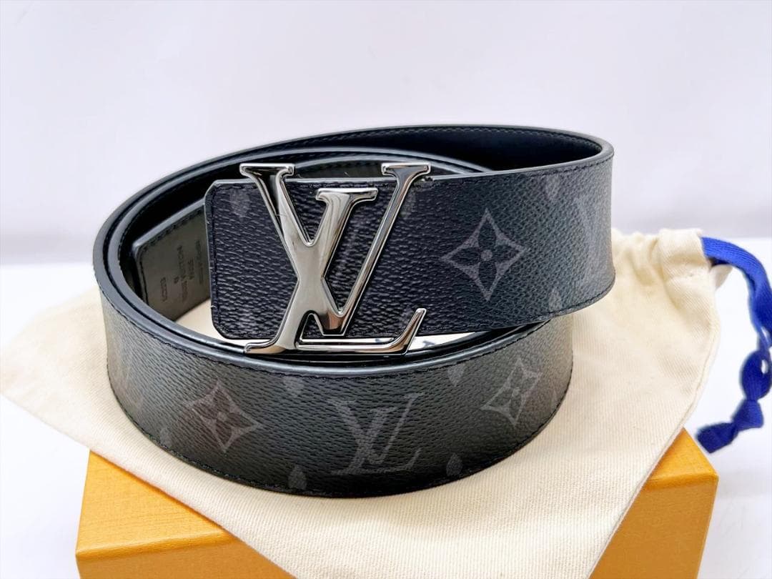 良好品 ルイヴィトン エクリプス ベルト LV イニシャル リバーシブル 105