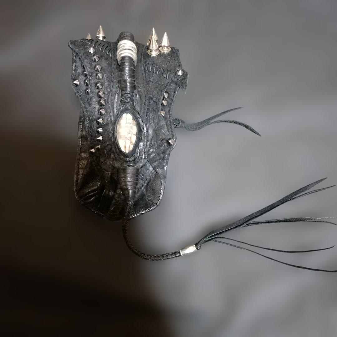 KMRii 鋲スタッズ レザーウエストポーチ