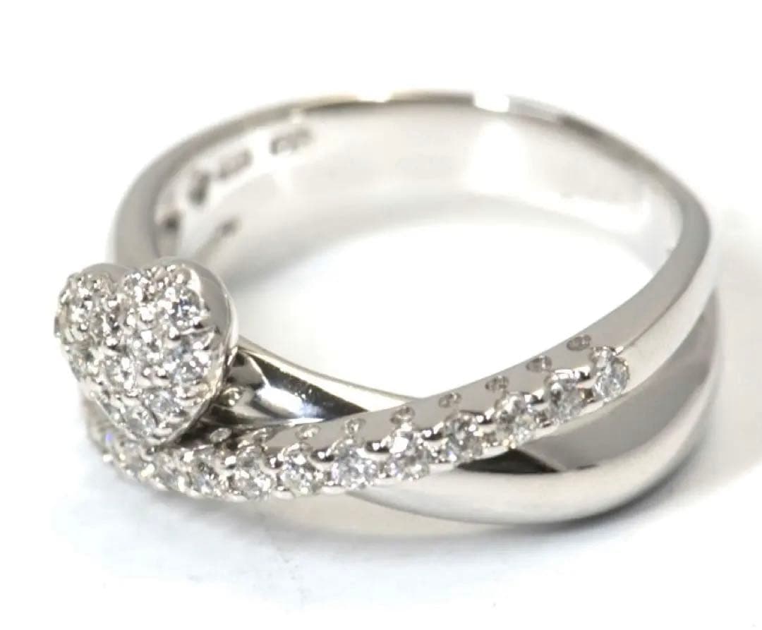 K18 WG ポンテヴェキオ ハートダイヤリング PonteVecchio 9号