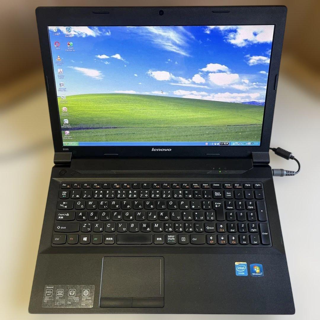 ☆格安美品☆WindowsXP☆レノボ15.6インチ大画面PC☆長時間バッテリー