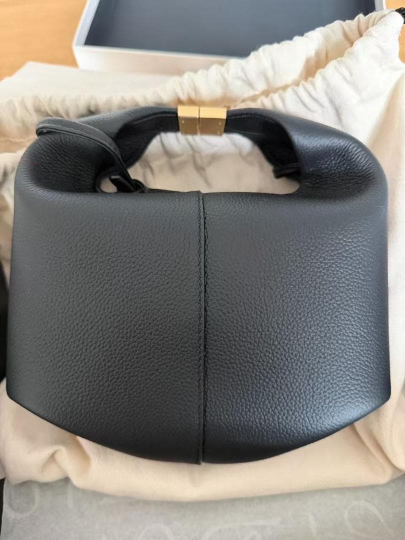 POLÈNE 極希少✨ ブラックレザーハンドバッグ - メルカリ