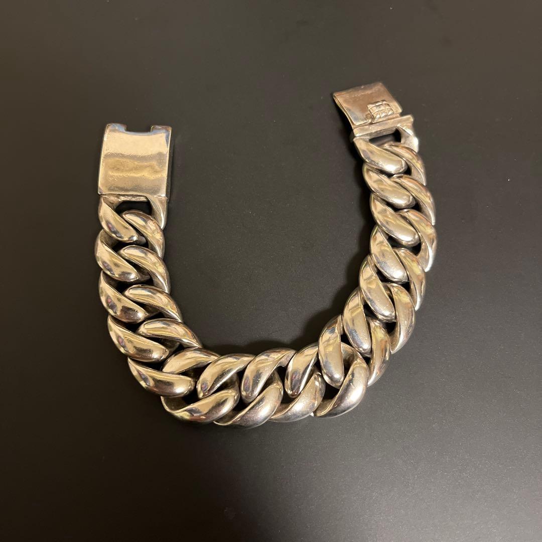 シルバー925 ブレスレット　極太　喜平　ヴィンテージ シルバー925 重厚 極太ブレスレット チェーン ビンテージ 喜平｜Yahoo