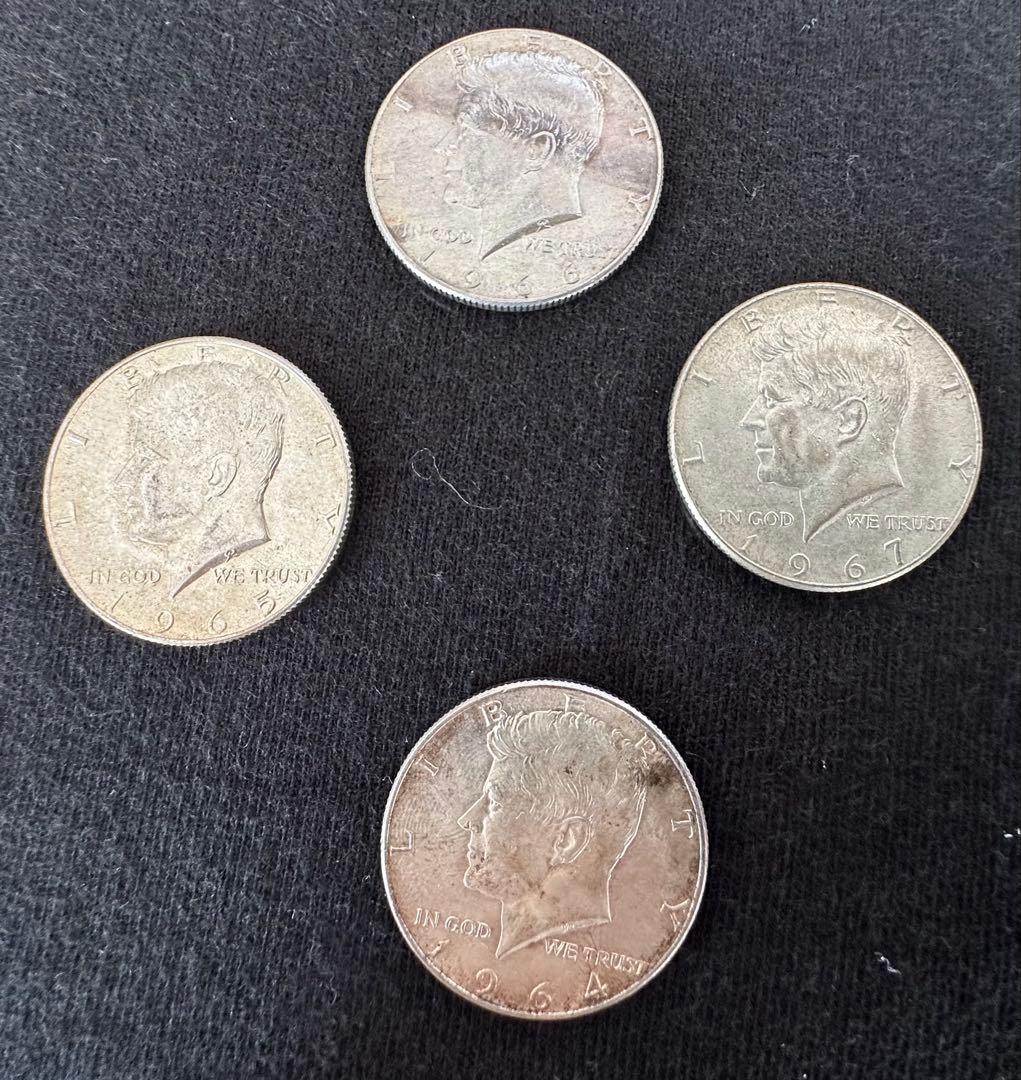 米国ケネディ銀貨 4枚セット (1964年 90%銀貨入り) - メルカリ