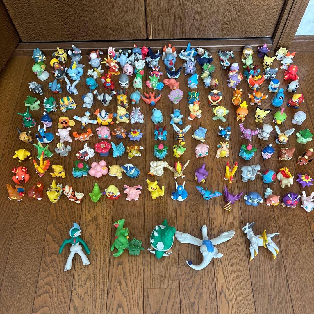 ポケモンキッズ　クリア　初代　指人形　フィギュア　約155体　初期 クリア23体】ポケモンキッズ 初代 指人形 フィギュア 27体セット