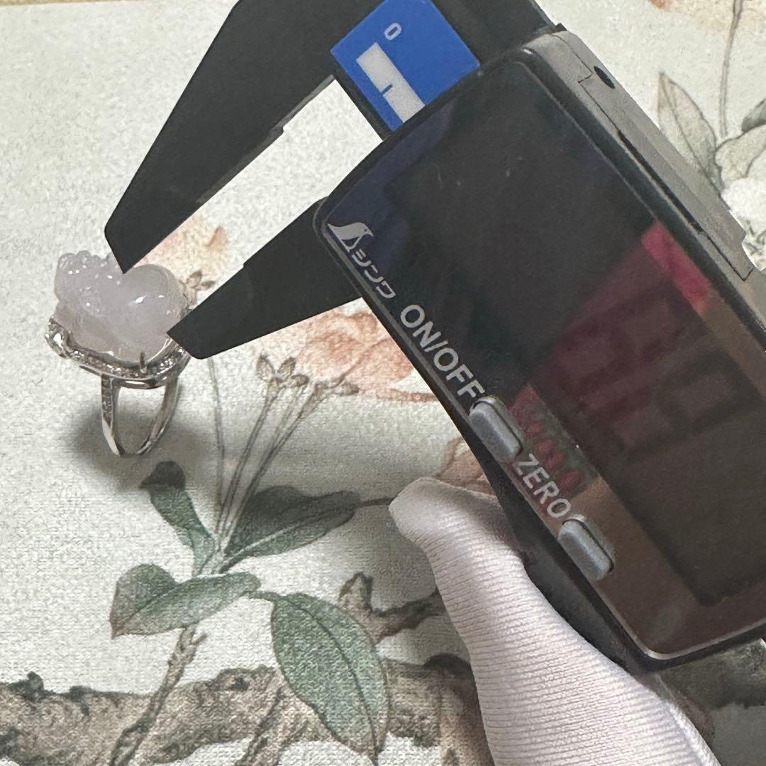 天然ミャンマー産A貨翡翠（ヒスイ）の貔貅リング フリーサイズ - メルカリ