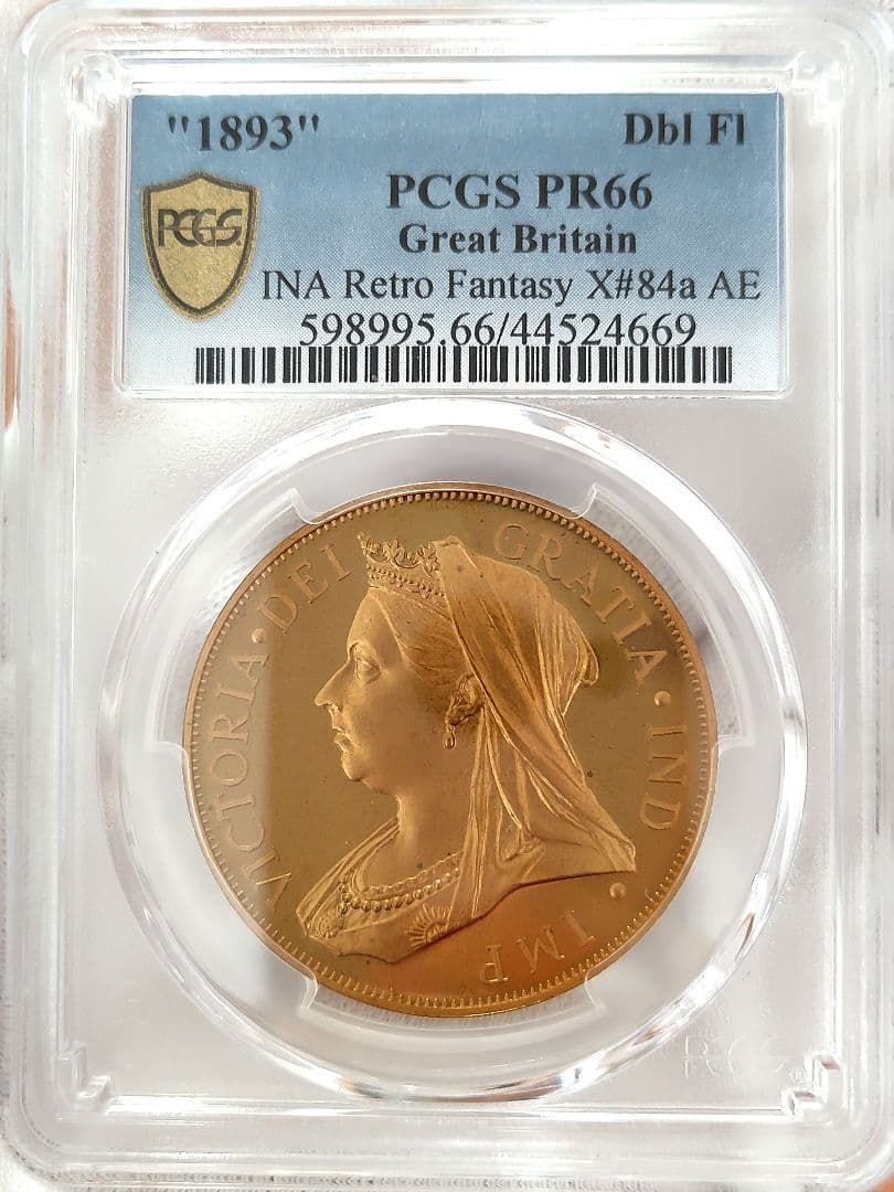 ヴィクトリア女王　銅メダル　PCGS PR66