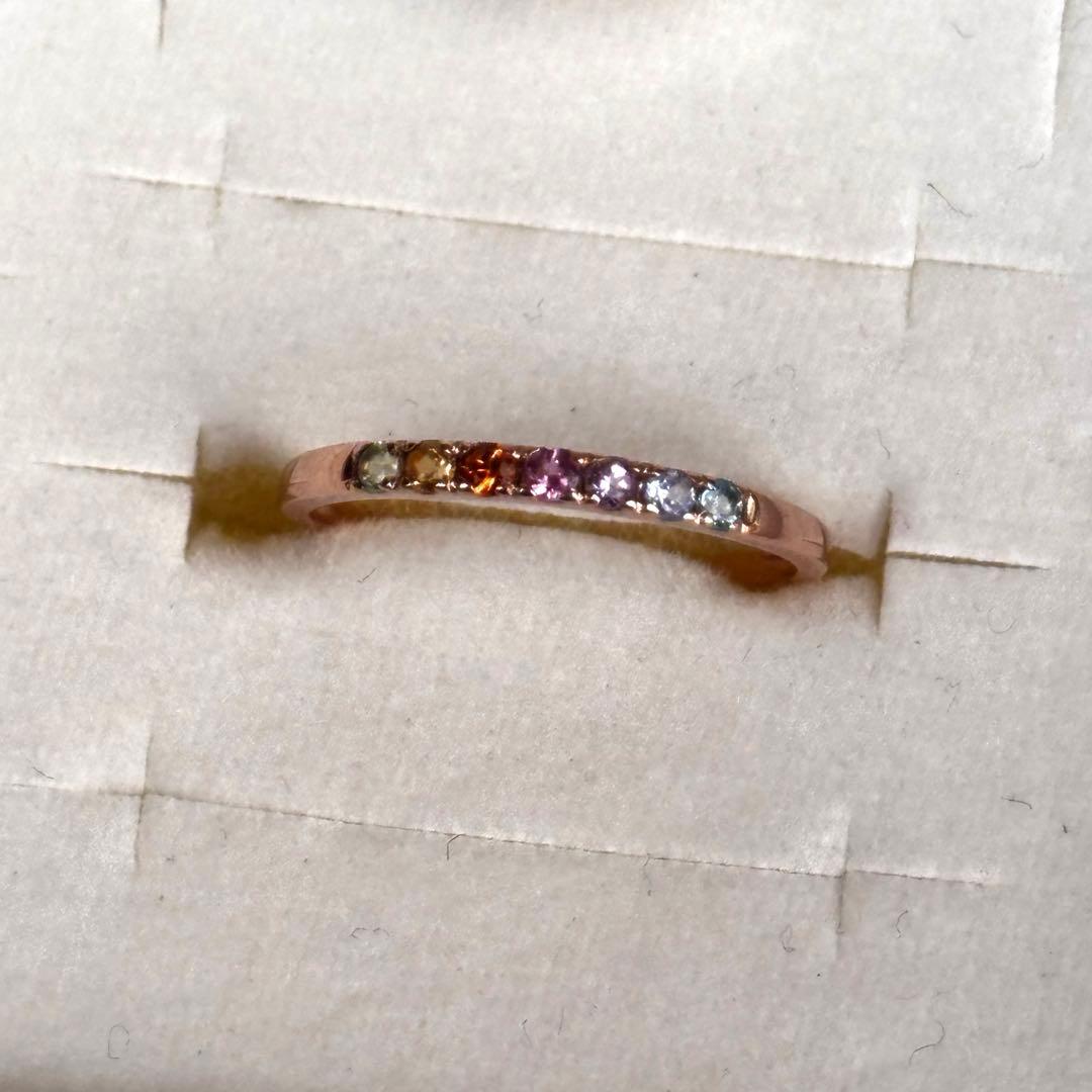 K10 アミュレットリング お守りアミュレット♪】リング K10 K18ピンクゴールド マルチカラー