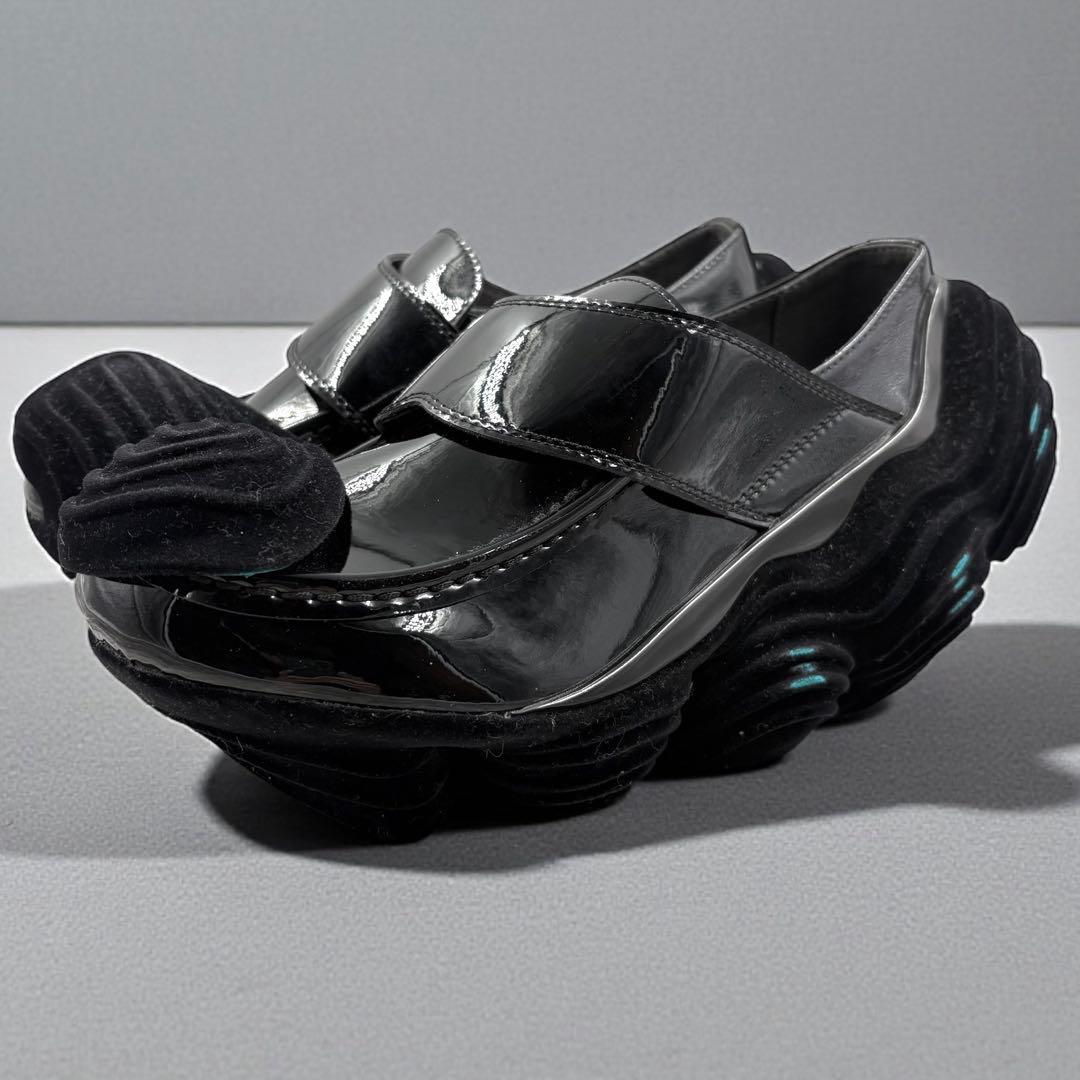 【美品】grounds オイスター ローファー フロッキースクラッチ 25.5 OYSTER LOAFER FLOCKY SCRATCH - GRAY / GRAY (オイスター ローファー