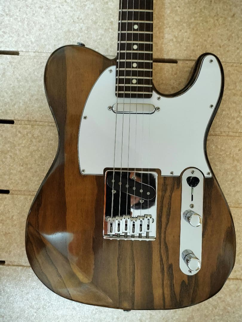 【自作コンポーネントギター】テレキャスタータイプ(配線アレンジ済)　ケース付き