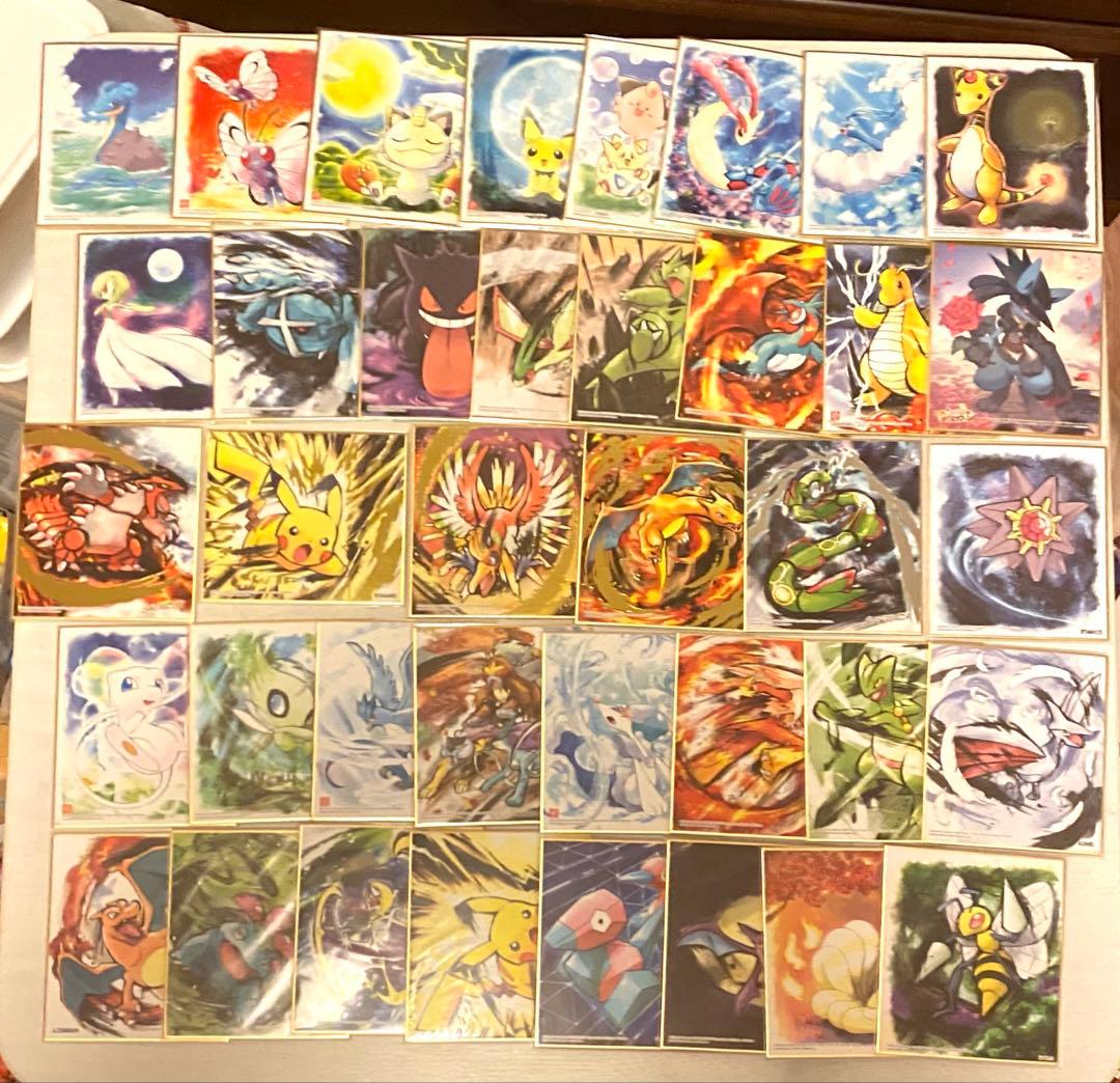 ポケモン色紙art 食玩　ポケットモンスター　箔押し