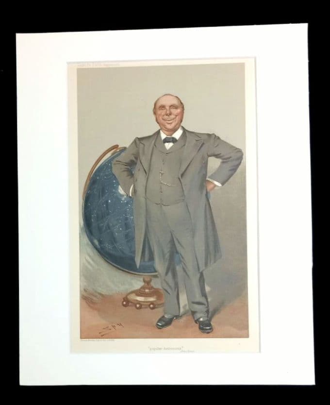 額装品 クロモリトグラフ VANITY FAIR 1905年「天文学者」レア作品
