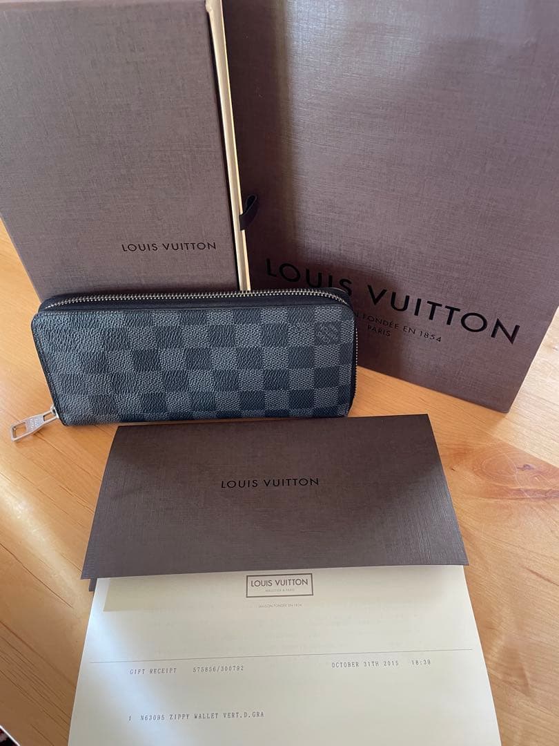 ルイヴィトン Louis Vuitton ダミエ 長財布 ブラック 2015年 ルイ ヴィトン Louis Vuitton 財布 LOUIS VUITTON 長財布 ダミエ 財布