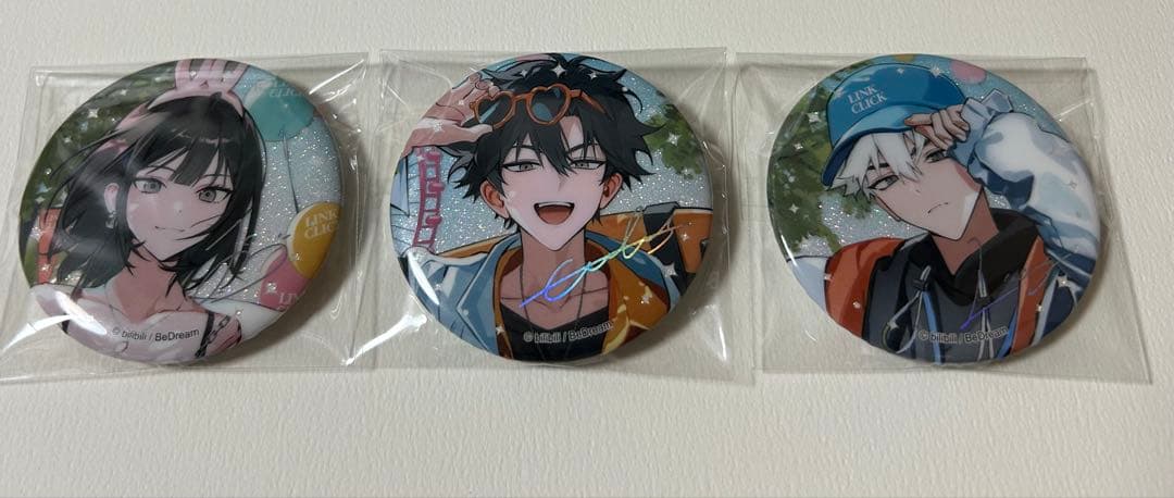 時光代理人 REC：時刻シリーズ 缶バッジ 遊園地　トキ　ヒカル　リン 時光代理人 -LINK CLICK- 描き下ろしおっきめ缶バッジ/トキ| アニメ