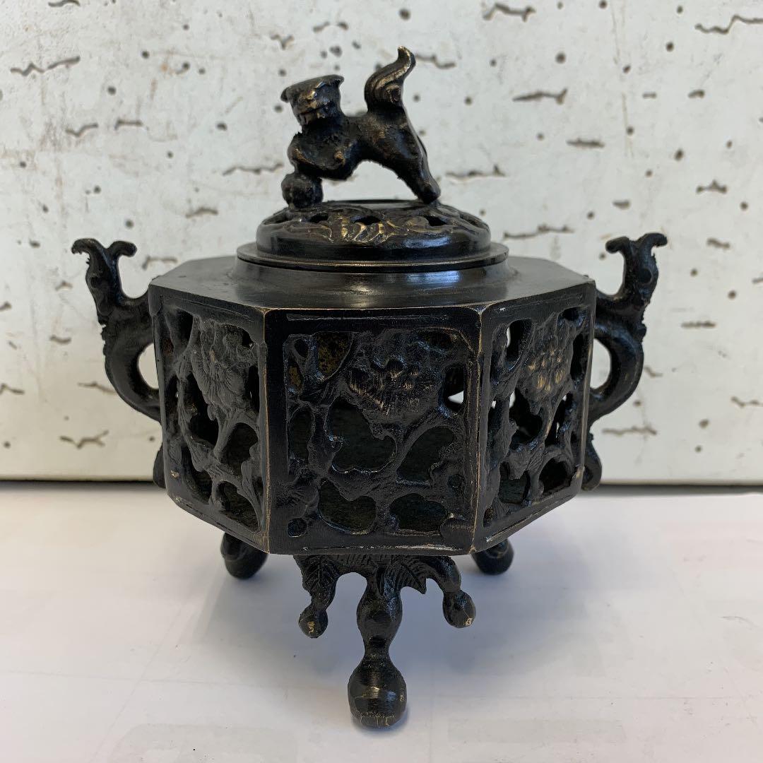 香炉　唐金　真鍮製