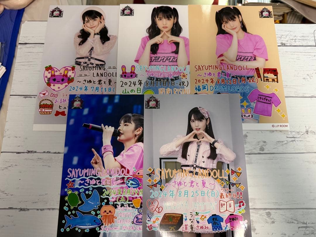 道重さゆみ ⑩ A5ワイド生写真 2023〜24年 11枚と缶バッチのセット