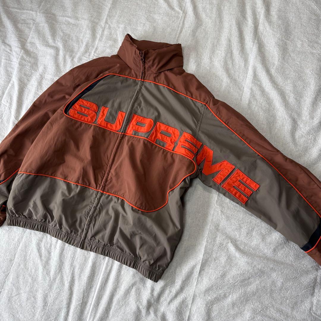 Supreme S Paneled Track Jacket ブラウン M 人気 - メルカリ