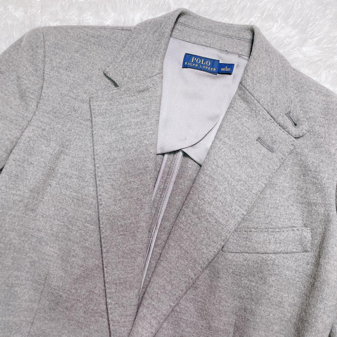美品 近年 ポロラルフローレン ウール テーラードジャケット グレー