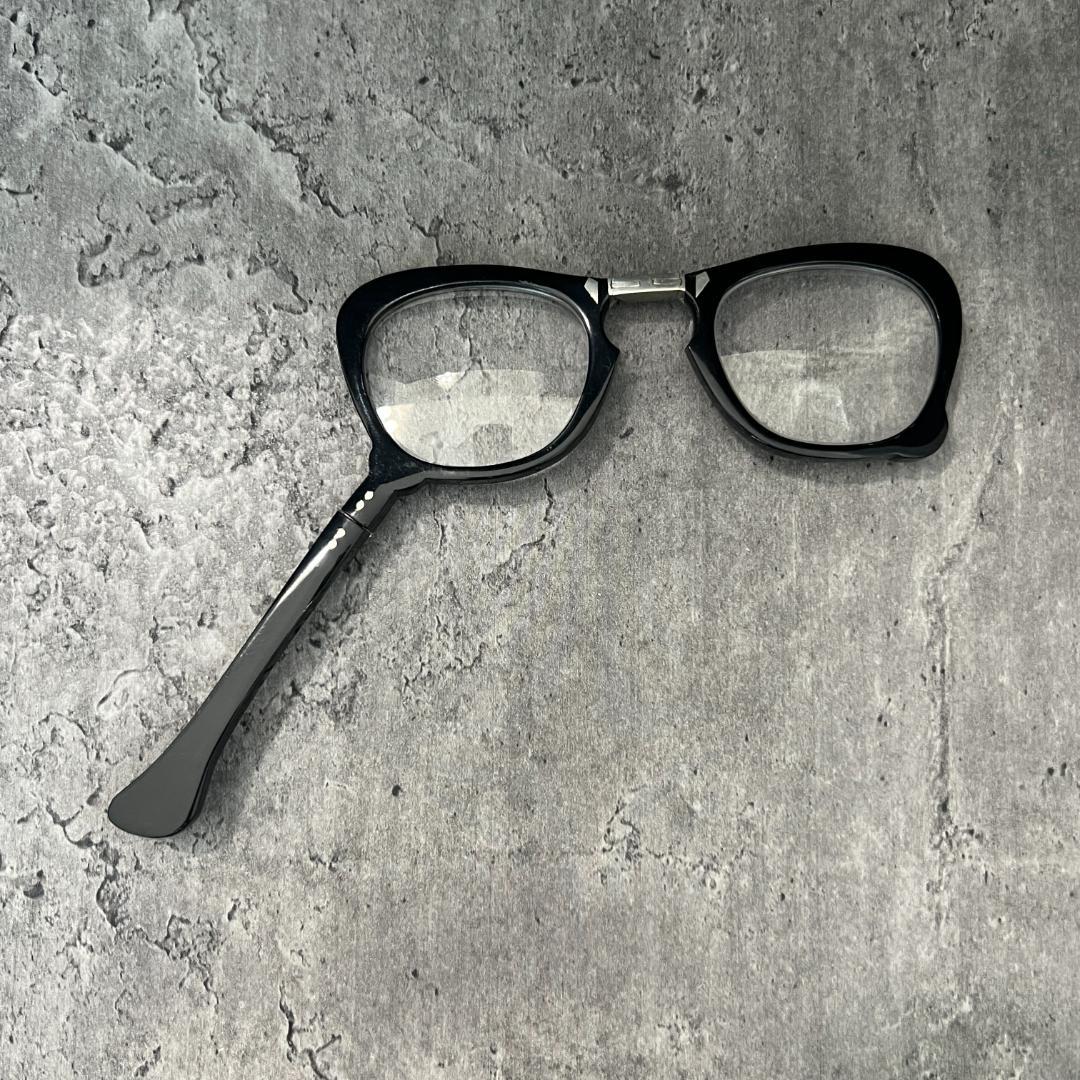 希少品 ヴィンテージ 折り畳み式 ルーペ 虫眼鏡 ブラック アンティーク