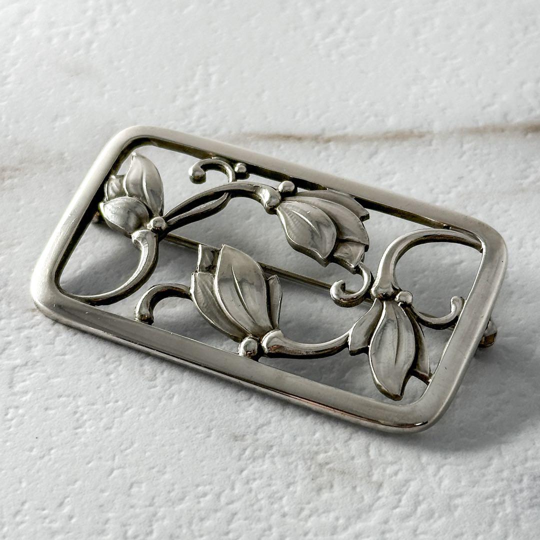  　295　シルバー　ブローチ　フラワー　花　925s