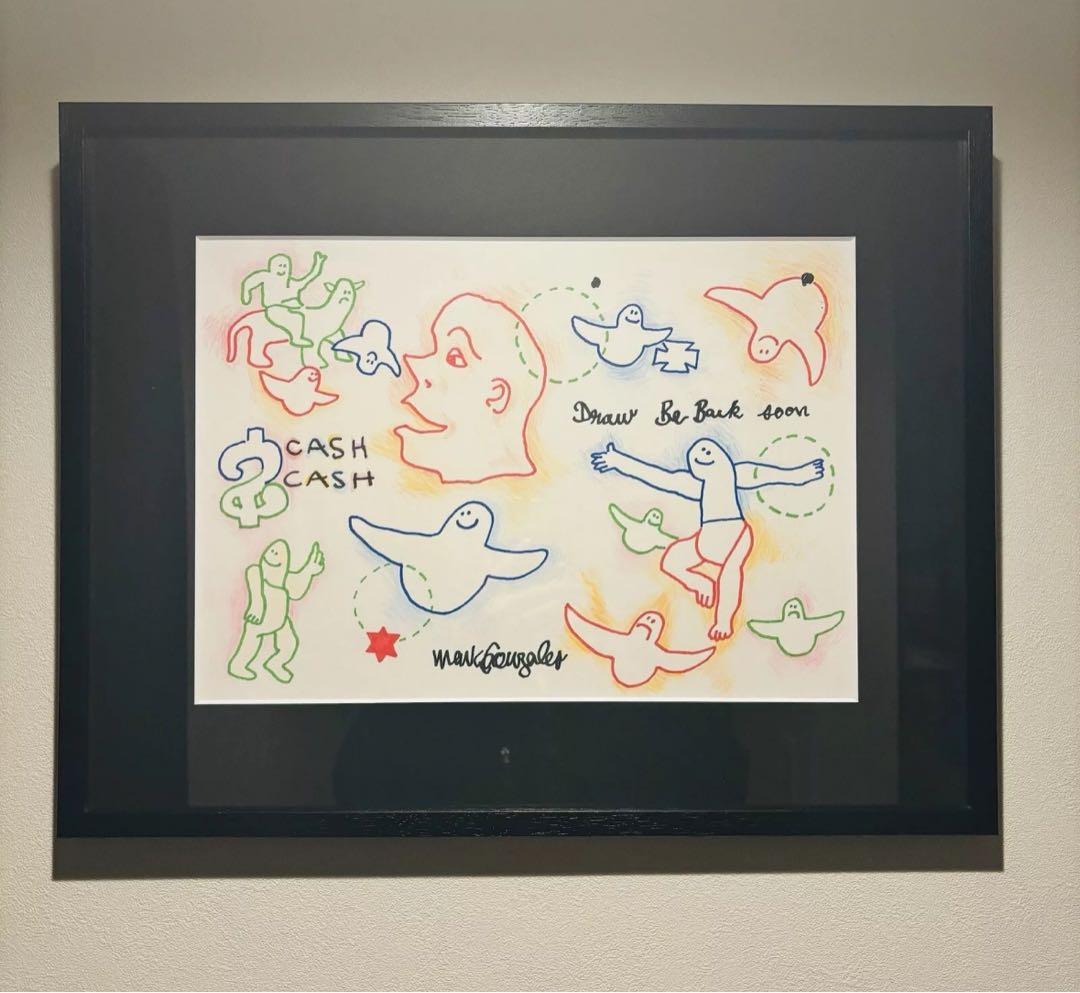 mark gonzales マークゴンザレス 原画 額入 サイン入 アート