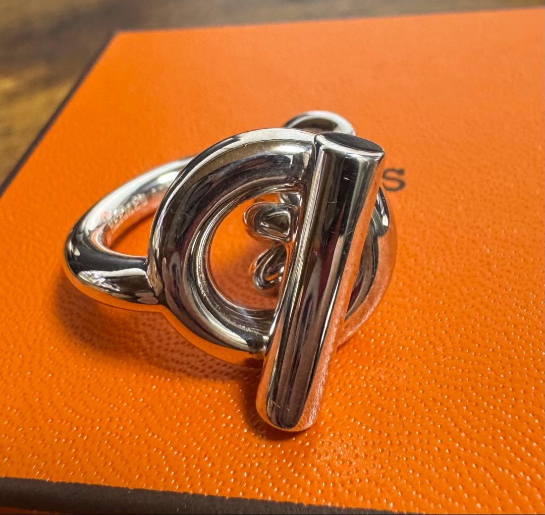 HERMES エルメス クロワゼット リングGM 53 使用数回 - メルカリ