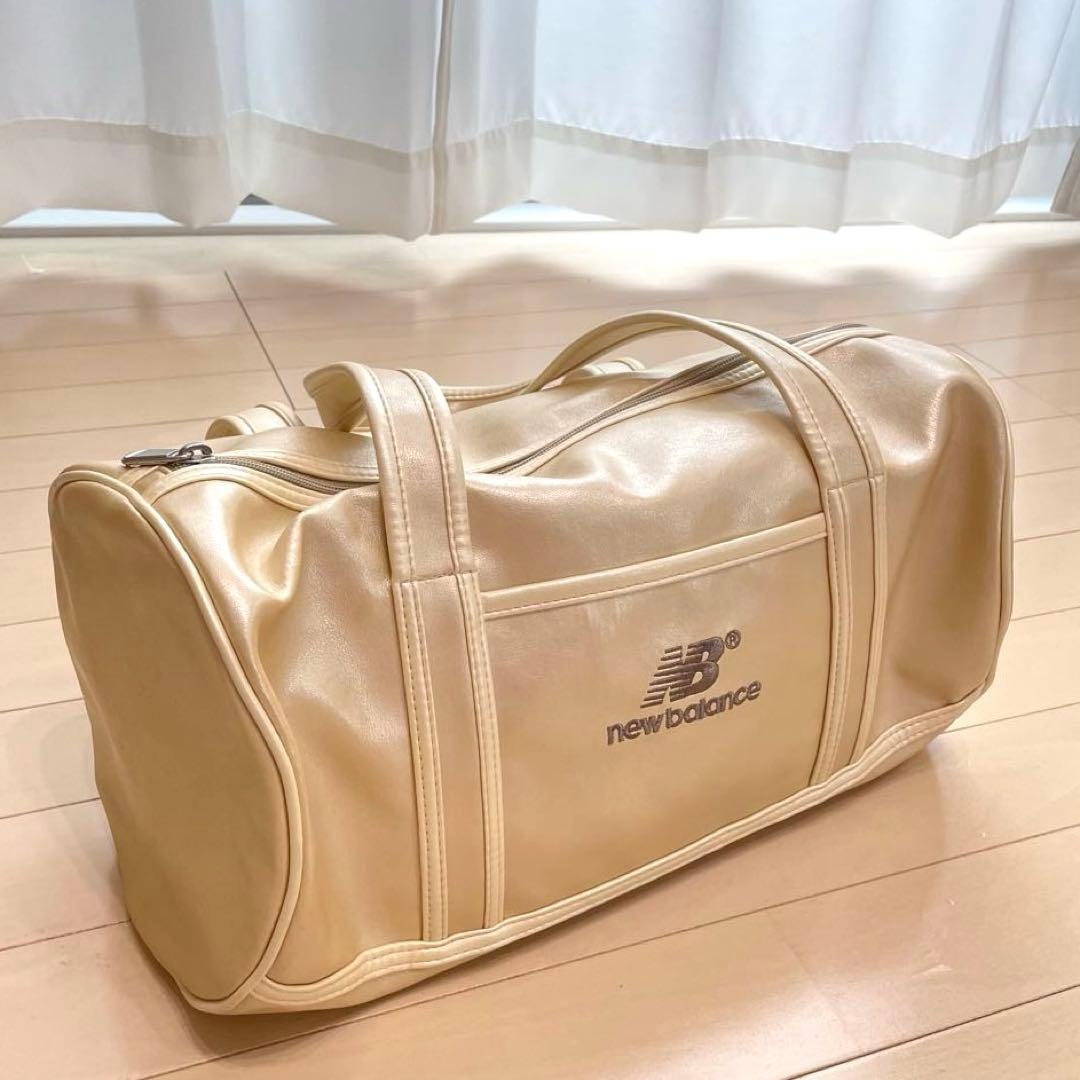 【レア美品】ニューバランス　NEW BALANCE レザー　ボストンバッグ　旅行