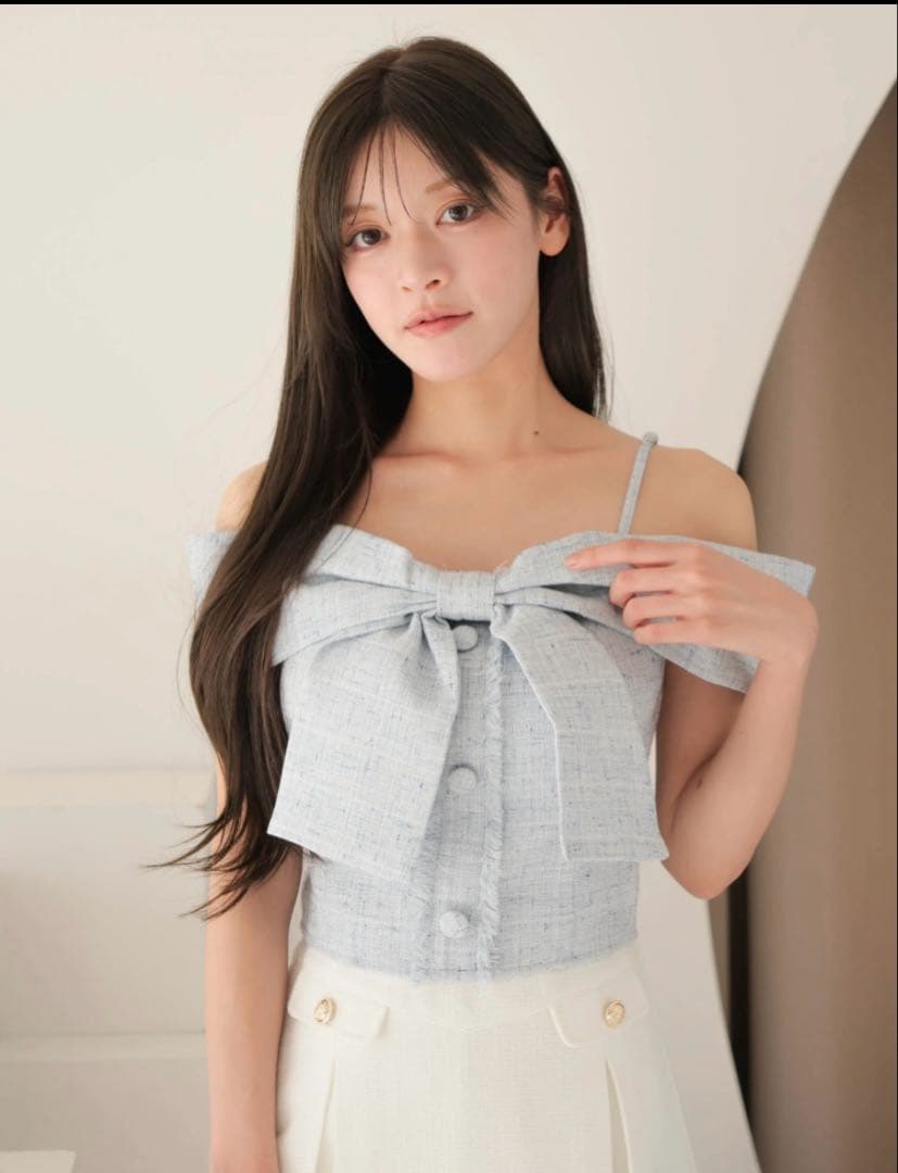 リップサービス　ツイードリボンオフショルトップス LIP SERVICE（リップサービス）｜ ツイードリボンオフショルトップス