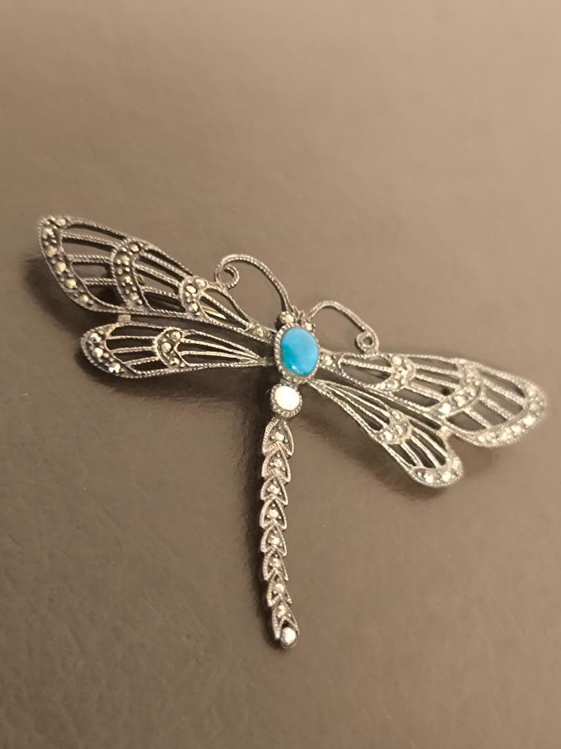 imac イマック　ターコイズ シルバー 925 蜻蛉トンボ ブローチ