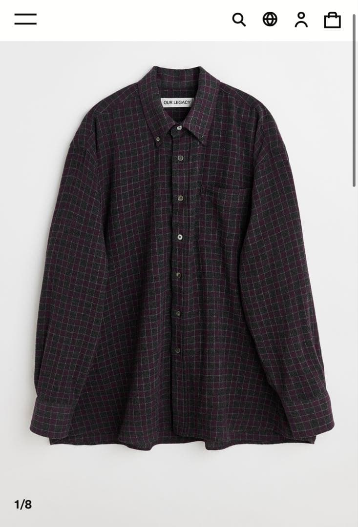 OUR LEGACY アワーレガシー BORROWED BD SHIRT 44 Our Legacy - Borrowed BD Shirt Clay Cotton Voile