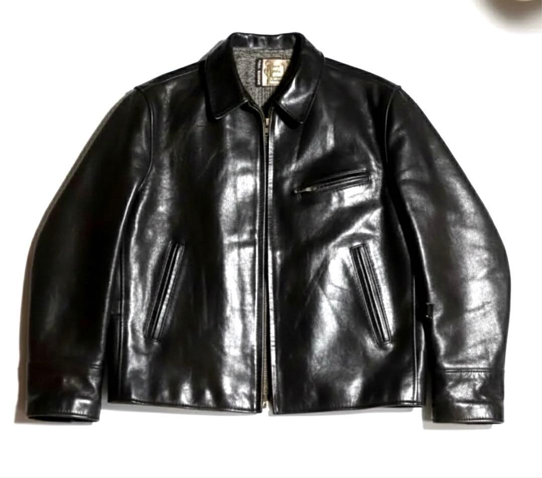 激レア 80s vintage 本革レザー 短丈シングルライダースジャケット