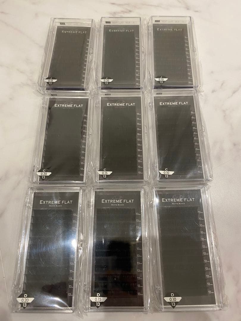 マットブラック　フラットラッシュ　フラットマットラッシュ　13ミリ フラットラッシュ マットブラック[Cカール 太さ0.15 長さ13mm］の通販