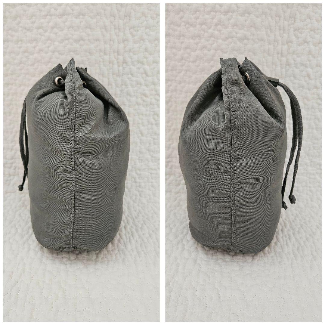 希少カラー✨PRADA プラダ ポーチ 巾着 ナイロン グレー ギャランティ