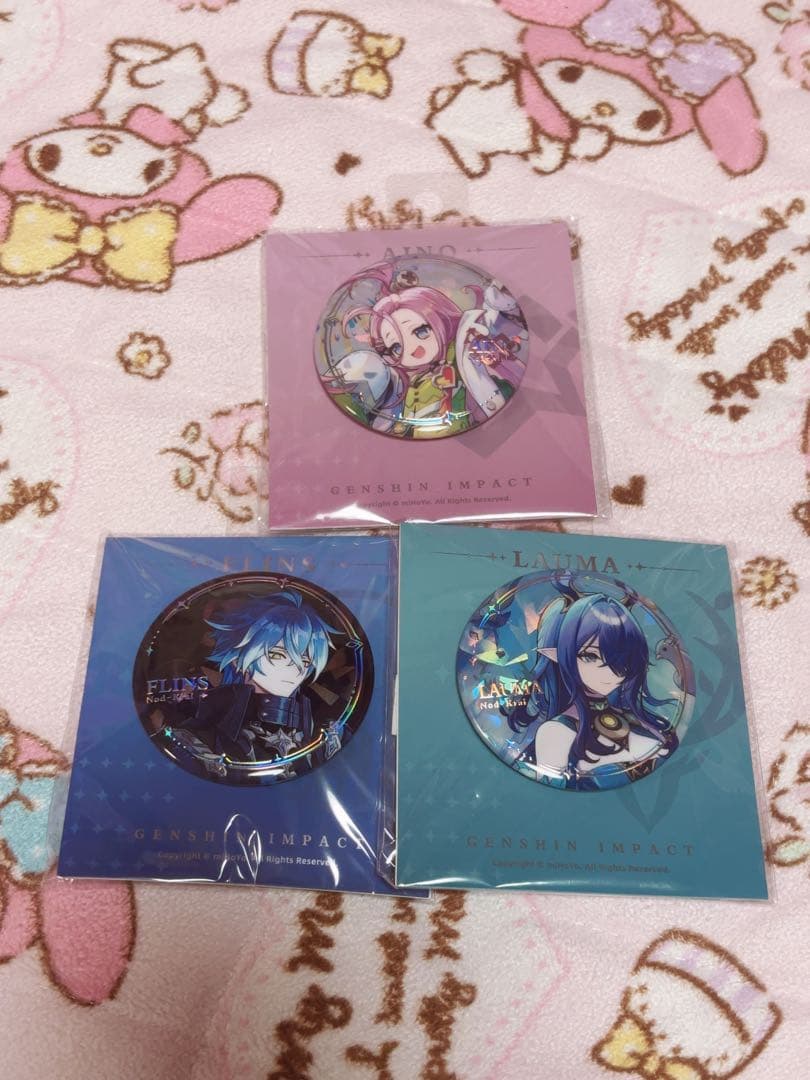 原神 フリンズ アイノ ラウマ 缶バッジ 月夜の叙事詩シリーズ 新品未
