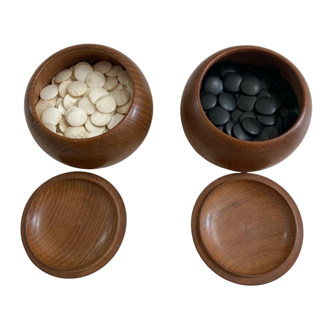 天然木脚付きへそ有り囲碁盤と碁石セット - メルカリ