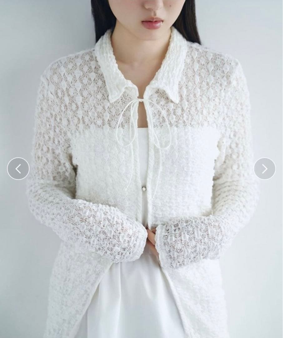【USAGI ONLINE限定】shrink lace blouse USAGI ONLINE限定】shrink lace blouse／シュリンクレースブラウス