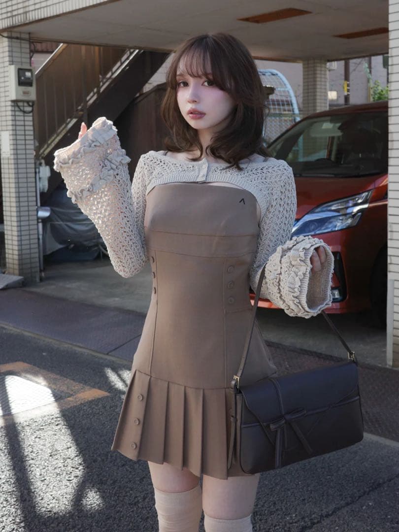 andmary Grenda pleats set mini dress - メルカリ