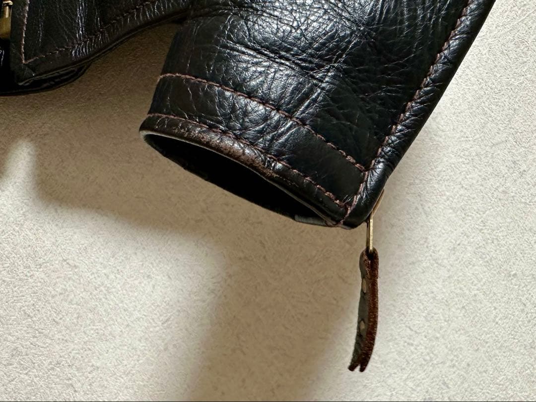 STANDARD MOTORCYCLE LEATHERS 38 茶芯ブラック - メルカリ
